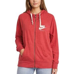 Nike Women’s Small Hoodie Zip Up Jacket Just Do It Zip Peach Pink Lightweight